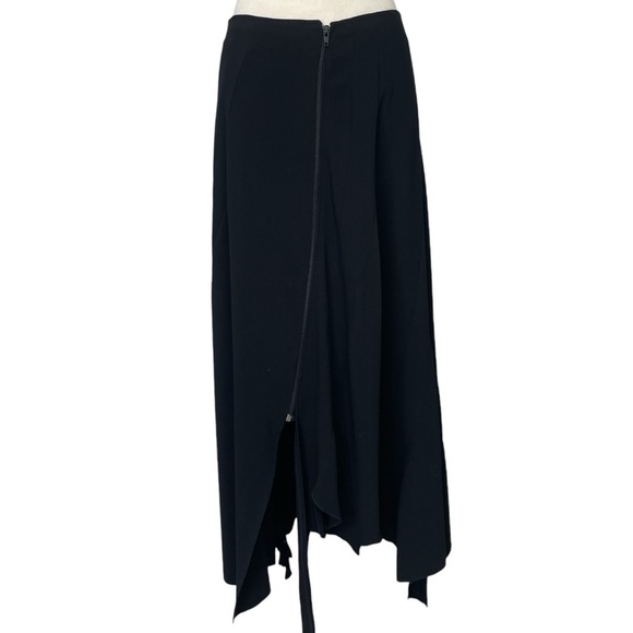 Ivan Grundahl Asymmetric Patchwork A Line Midi Skirt Black Size 40